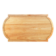 Wooden sign boards isolated on white background with objects clipping path for design work