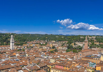 Fototapeta premium View from the Torre dei Lamberti, Verona