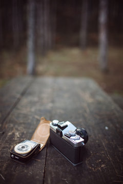 Old camera with light meter