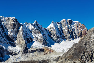Snowy mountains of the Himalayas