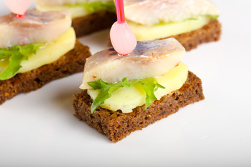 Canape with herring