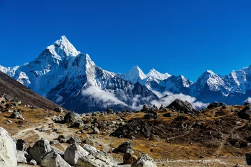 Crédence de cuisine en verre imprimé Everest Snowy mountains of the Himalayas