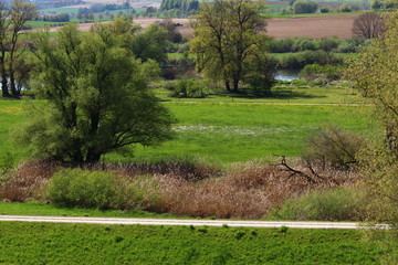 Obraz premium Donau Landschaft in Bayern bei Eining
