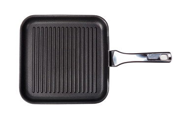grill frying pan isolated on white