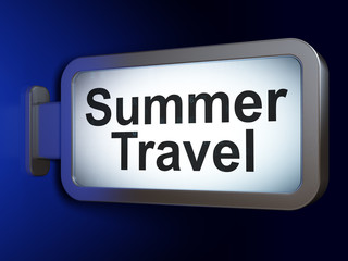 Tourism concept: Summer Travel on billboard background