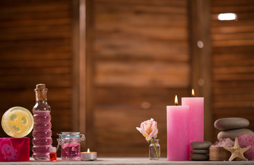 Beautiful composition of spa treatment