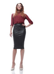 bottom view.confident business woman.