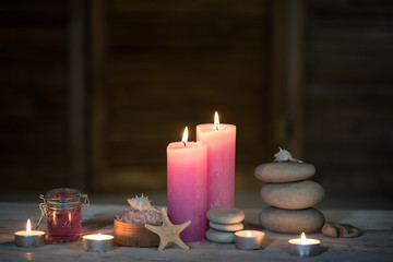 Beautiful composition of spa treatment