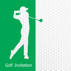 Foto op Canvas Golf invitation flyer template graphic design © mantinov