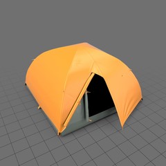 Yellow tent for camping