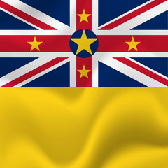 Niue waving flag. Vector illustration.