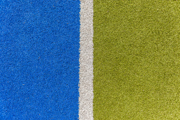 Astro Turf Closeup Lines sports field boundary blue green white abstract closeup detail