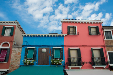 Colorful facades, Burano island
