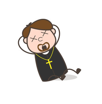 Screaming Priest Dizzy-Face Vector