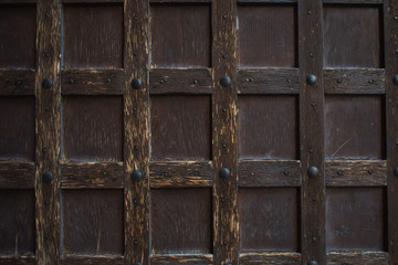 A beautiful wooden door, close-up