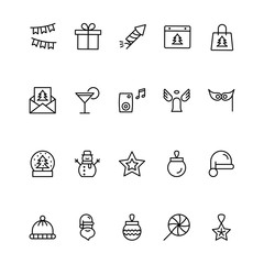 Christmas icon set.