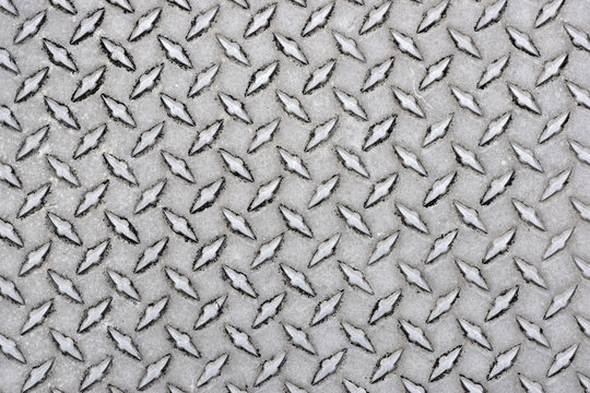 Grungy Diamond Plate Texture Background