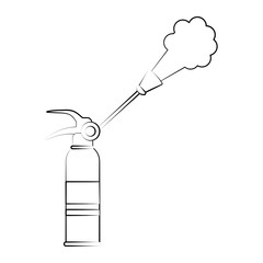 Extinguisher firefigther tool icon vector illustration graphic design