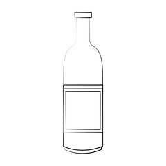 Wine bottle isolated icon vector illustration graphic design