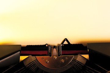 old typewriter with paper