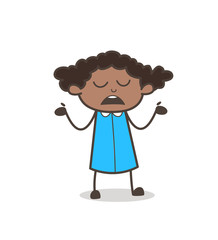 Worried Young Girl Expression Vector