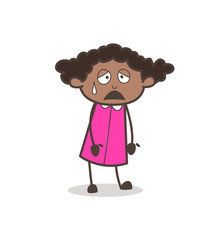Frustrated Girl Tired Face Vector