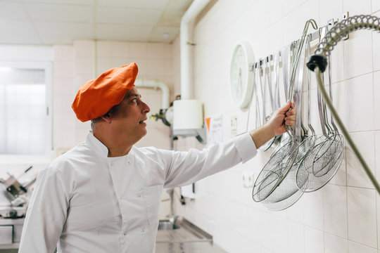 Chef Working in a Professional Kitchen