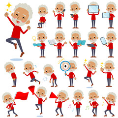 Fototapeta premium red high neck old man black_2