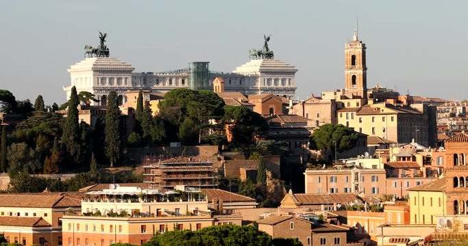 Rome, landscape 4k real video Aventino hill