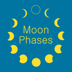 Moon phases, astronomy icon set