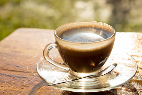 Coffee on table