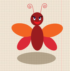vector butterfly character