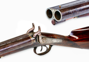 Antique Cowboy Shotgun. - obrazy, fototapety, plakaty