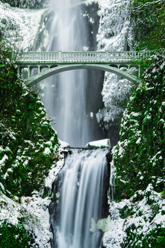 Sugar-coated Multnomah Falls