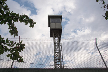 Surveillance tower at prison