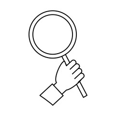 hand  with sign  vector illustration