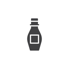 Syrup bottle icon vector, filled flat sign, solid pictogram isolated on white. Symbol, logo illustration.