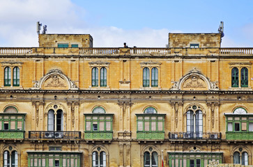 Fragment of old house in Valletta. Malta