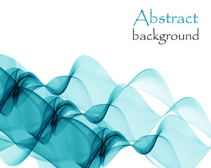 Abstract background with blue waves