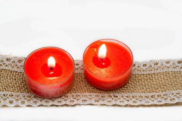 Christmas red decorative candle