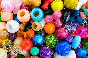 Fototapeta na wymiar Assorted Multicolored Beads