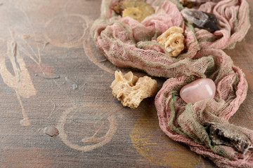 White quartz crystals