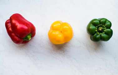 Sweet red pepper isolated on white background