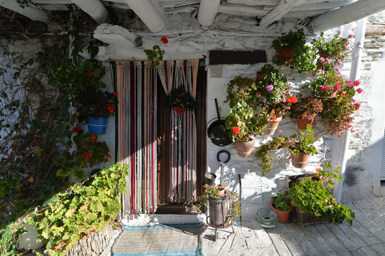 Entrance to a typical house in the Alpujarras, in the mountains of Granada
