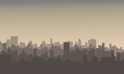 Fototapeta na wymiar Vector illustration of modern city residential area