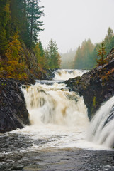Fototapeta na wymiar Great waterfall in Scandinavia