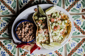 Taco Plate with Beans