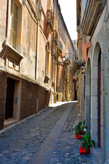 glimpse of the historic center of Tropea Italy