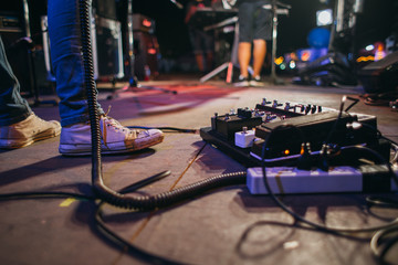 Rock band Lowdowns on stage