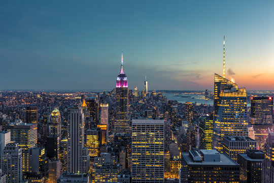 New York City Skyline at the Blue Hour